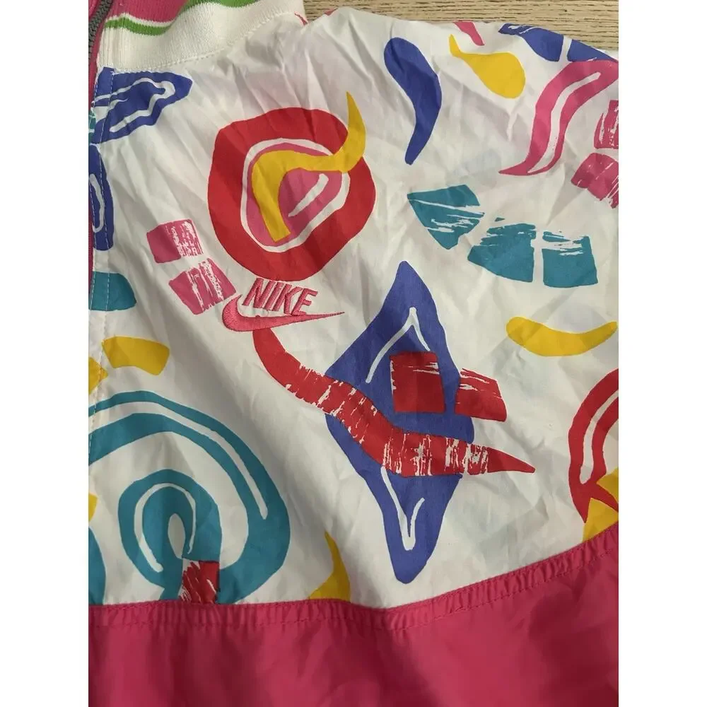 VTG Nike Elite Jacket Women’s Medium Art Abstract Lined Track‎ Wind